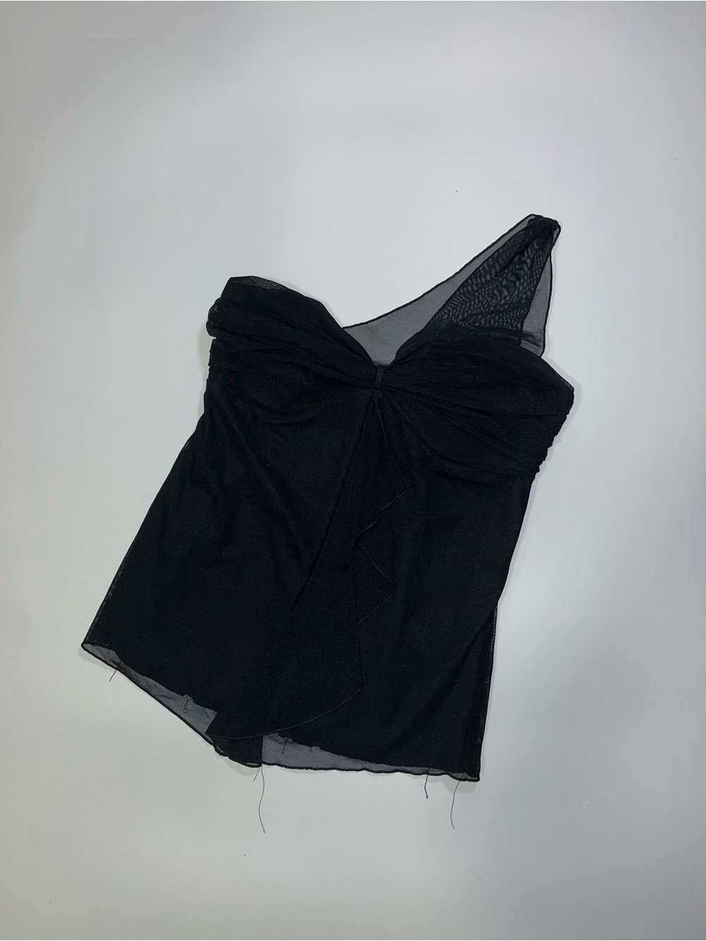 y2k black fairycore asymmetrical top